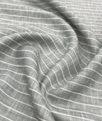 Ash Silver Micro-Grid Linen-Blend