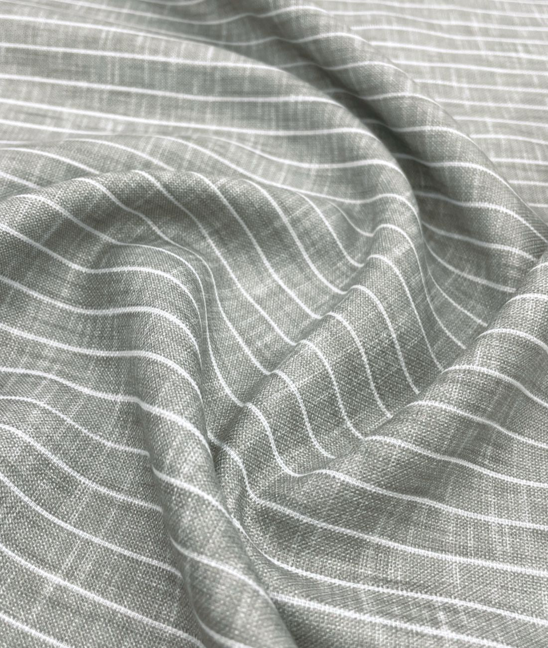 Ash Silver Micro-Grid Linen-Blend