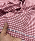 Raymond Small Check Premium Cotton Fabric for Men's Shirt