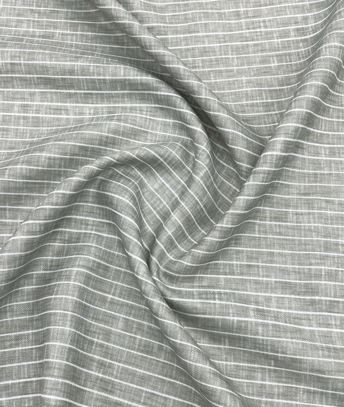 Ash Silver Micro-Grid Linen-Blend