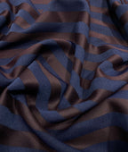 Augustus Luxury Stripe Blue & Wine Stretchable Fabric for Suit & Blazer