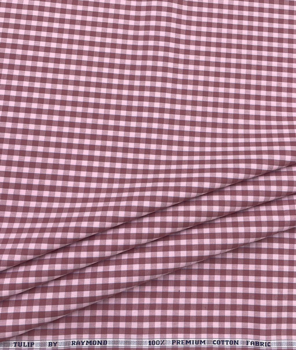 Raymond Small Check Premium Cotton Fabric for Men's Shirt
