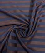 Augustus Luxury Stripe Blue & Wine Stretchable Fabric for Suit & Blazer