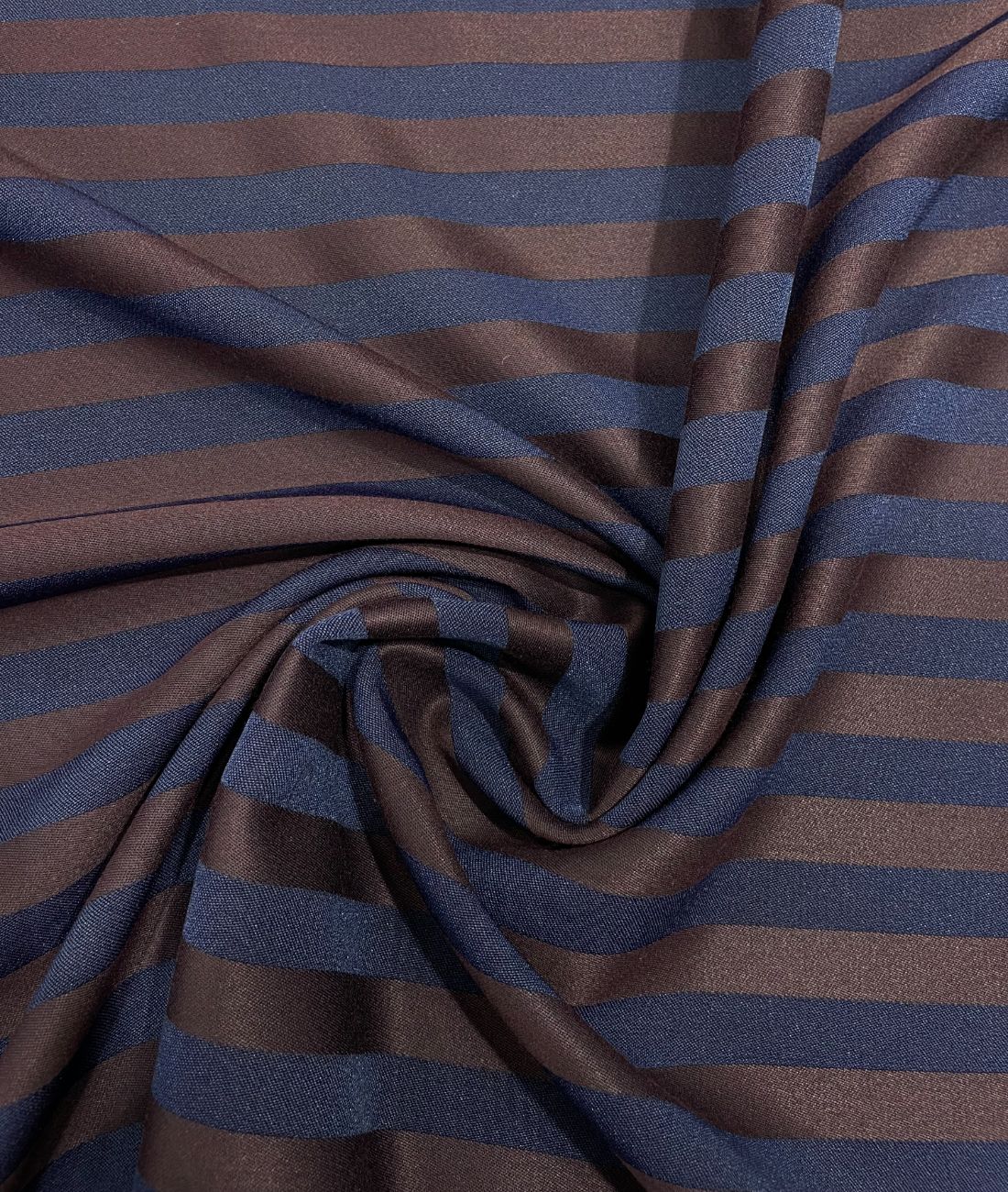 Augustus Luxury Stripe Blue & Wine Stretchable Fabric for Suit & Blazer