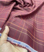 Arvind Thin Checks Luxury Cotton Fabric for Men's Shirt