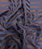 Augustus Luxury Stripe Blue & Wine Stretchable Fabric for Suit & Blazer