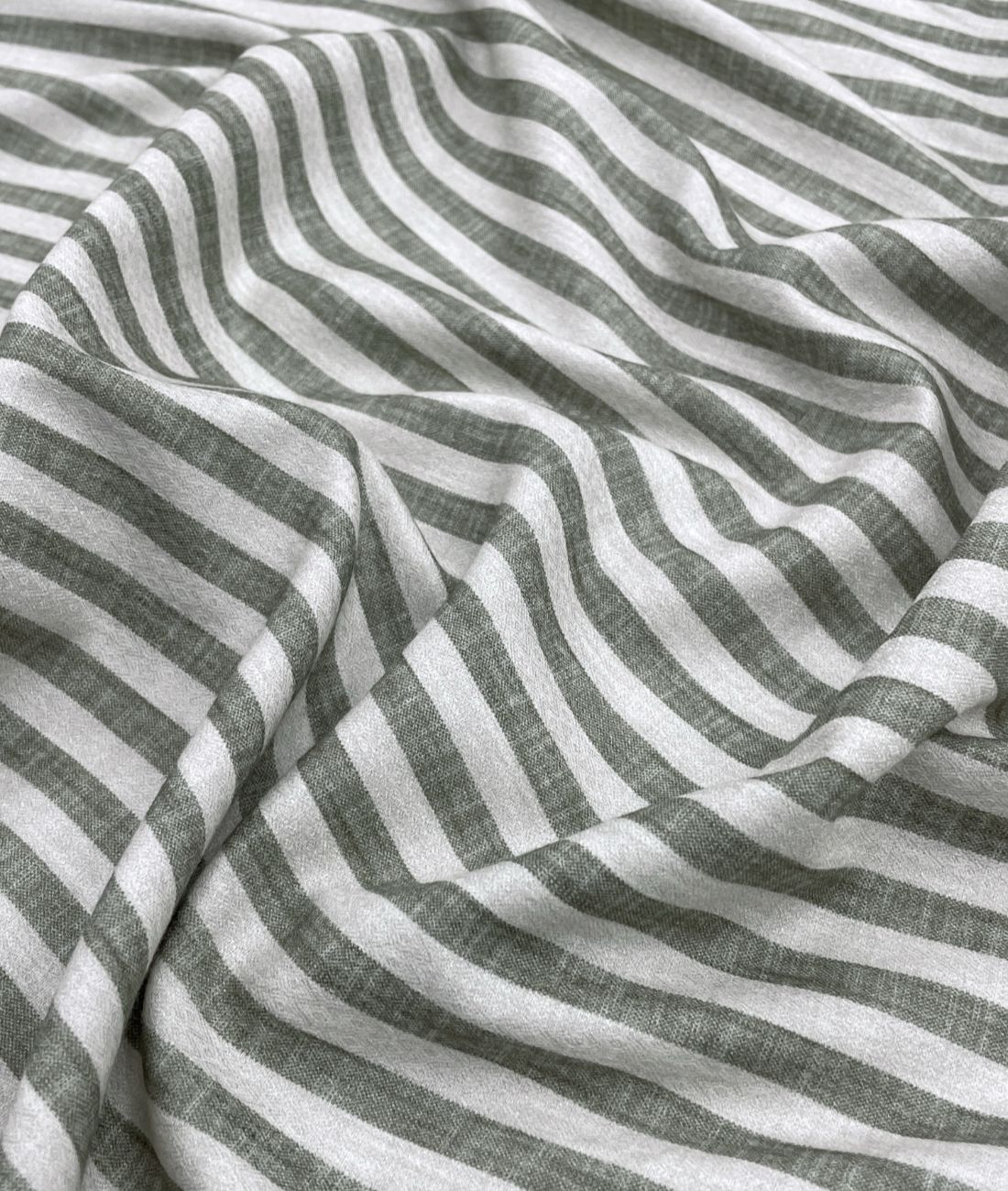 Olive & Cream Bold Stripe