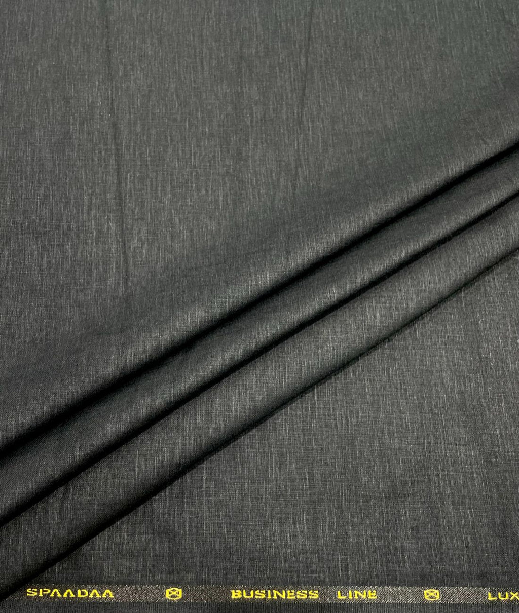 Spaadaa Black Linen Cotton Politician Pant Fabric