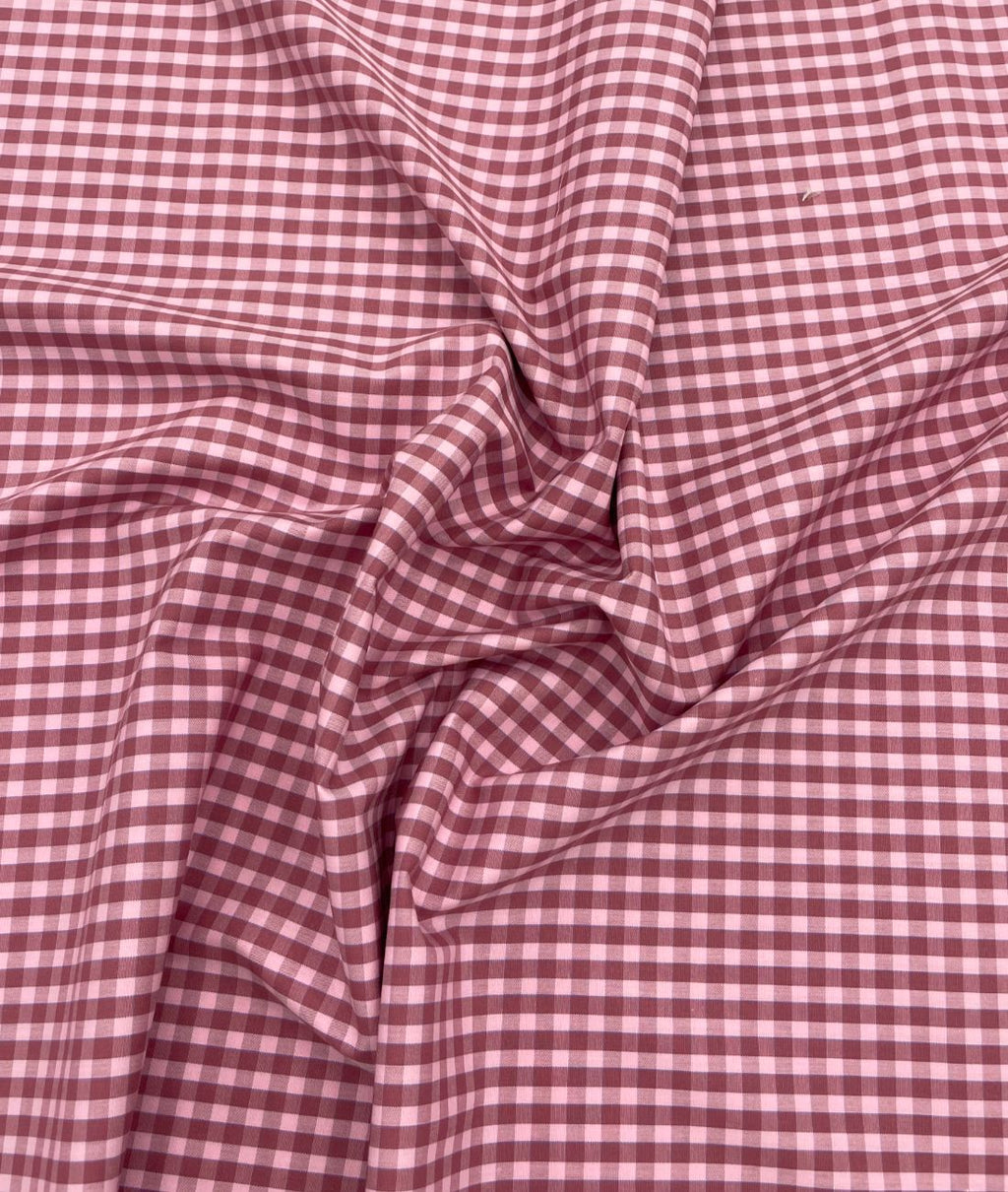Raymond Small Check Premium Cotton Fabric for Men's Shirt