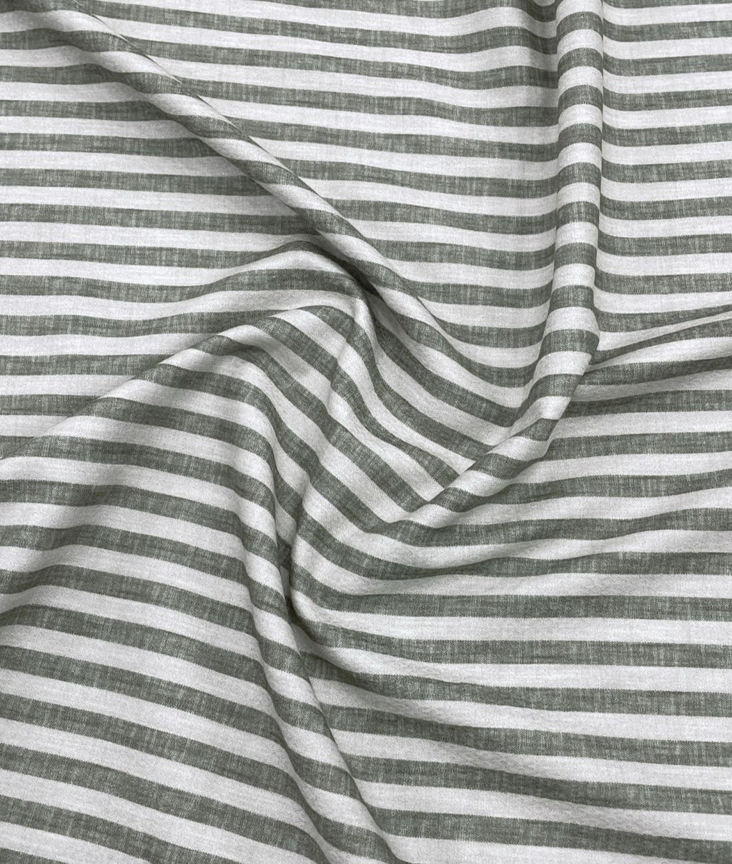 Olive & Cream Bold Stripe