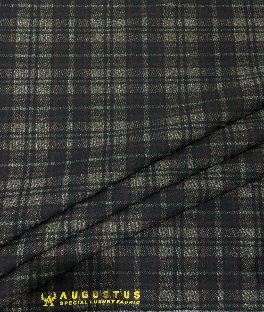 Augustus Luxury Checks Stretchable Suiting Fabric for Suits & Blazers