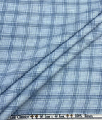 Blue Checks Linen Fabric for Shirt & Kurta