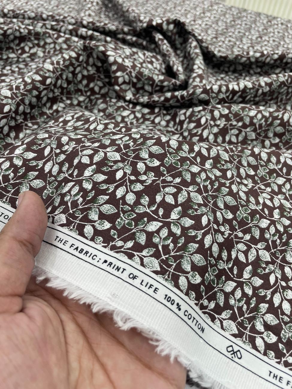 Floral Print Giza Cotton Fabric for Men's Shirt