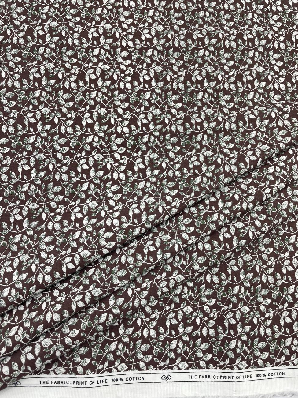 Floral Print Giza Cotton Fabric for Men's Shirt