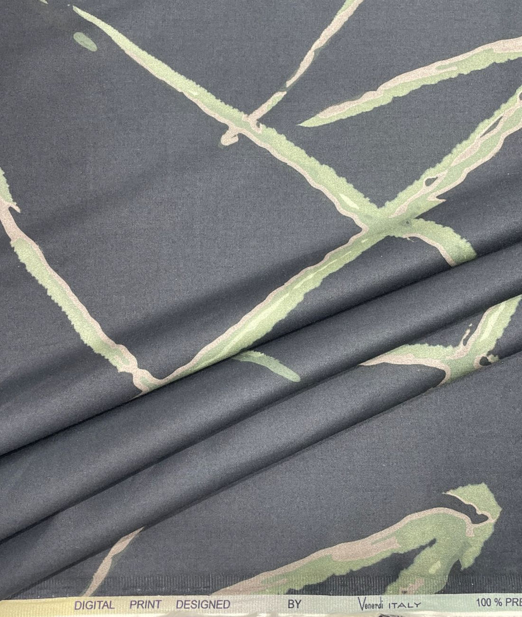 Venerdi Italy Printed Luxury Giza Cotton Fabric for Men's Shirt