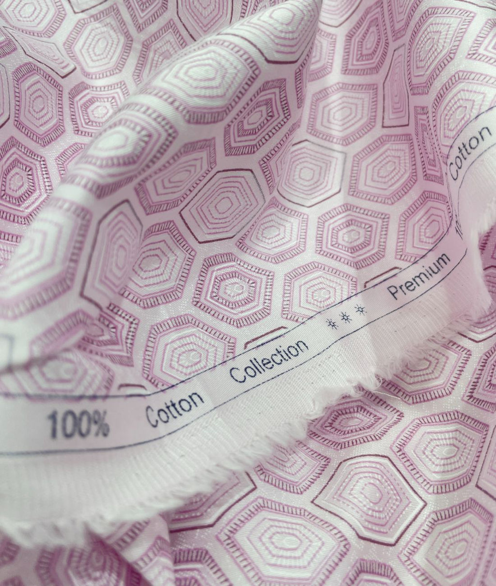 Birla Century Lavender Abstract Printed Luxury 2Ply Giza Cotton Fabric for Men's Shirt