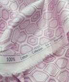 Birla Century Lavender Abstract Printed Luxury 2Ply Giza Cotton Fabric for Men's Shirt