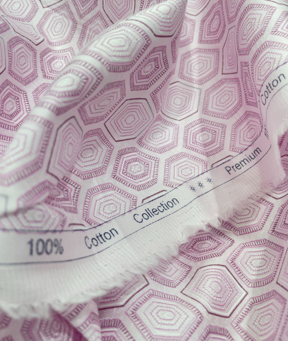 Birla Century Lavender Abstract Printed Luxury 2Ply Giza Cotton Fabric for Men's Shirt