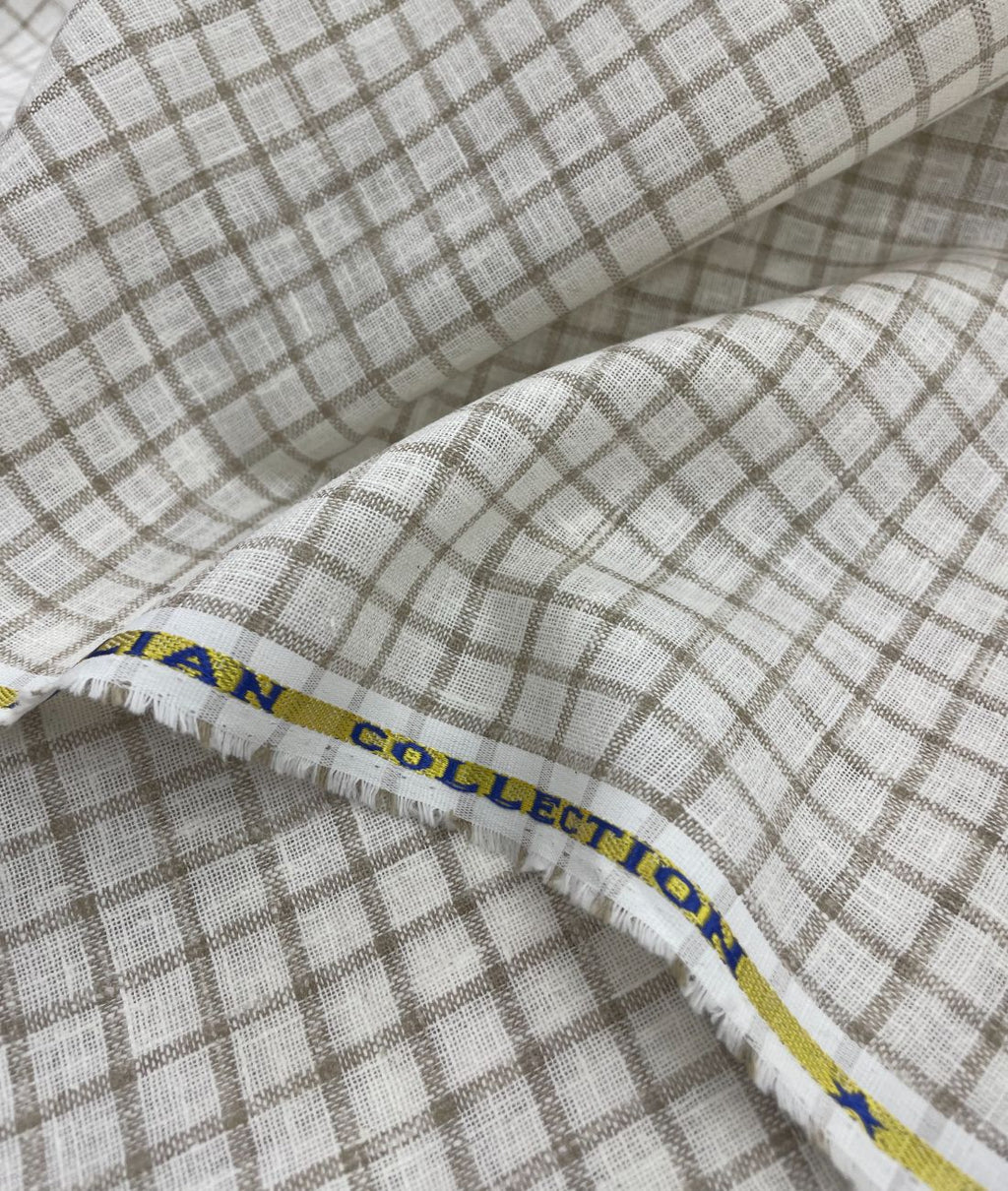 Small Checks Linen Fabric for Shirt & Kurta