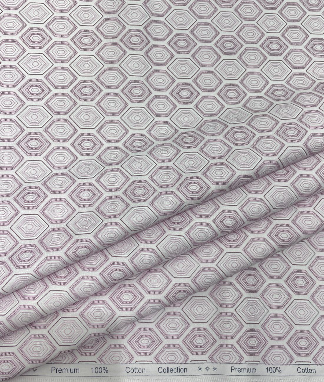 Birla Century Lavender Abstract Printed Luxury 2Ply Giza Cotton Fabric for Men's Shirt