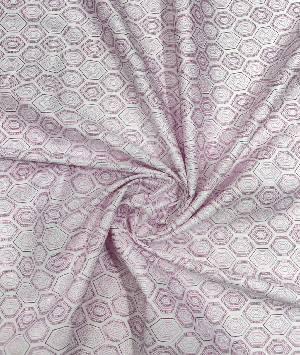 Birla Century Lavender Abstract Printed Luxury 2Ply Giza Cotton Fabric for Men's Shirt