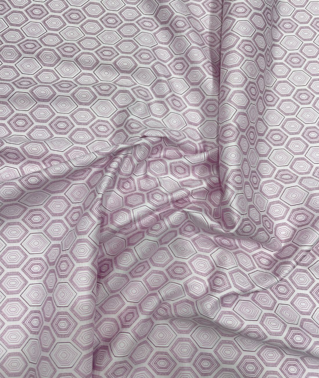 Birla Century Lavender Abstract Printed Luxury 2Ply Giza Cotton Fabric for Men's Shirt