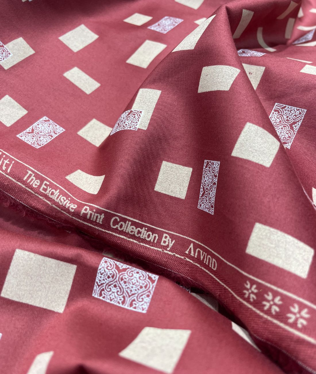 Arvind Tresca Graffiti Printed Luxury Giza Cotton Fabric for Men's Shirt