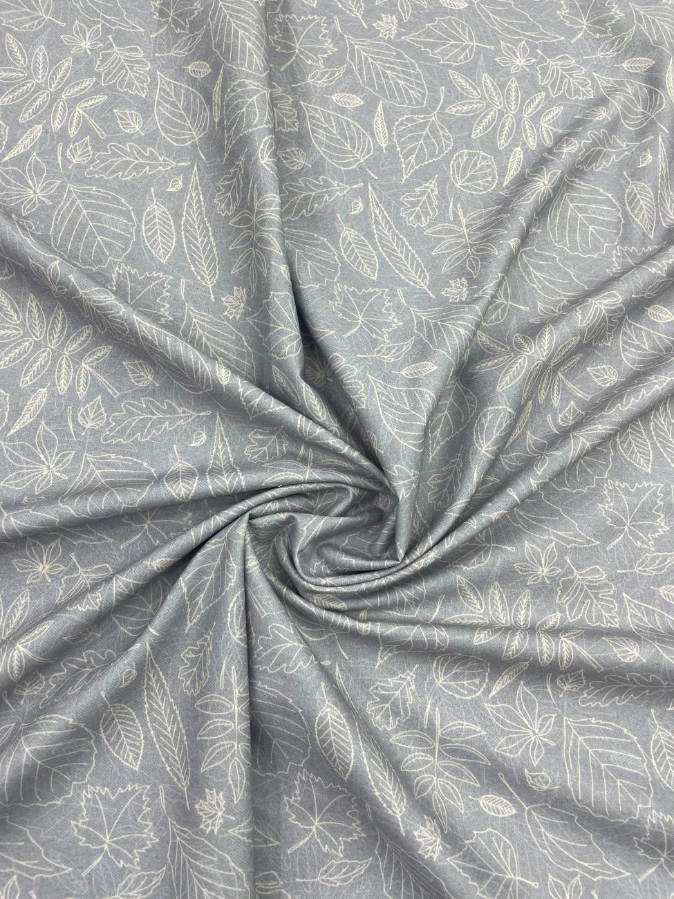 Brunello Ferragamo Leaves Print Giza Cotton Fabric for Men's Shirt