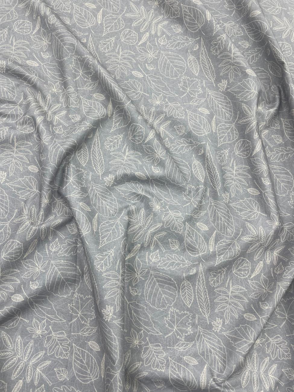 Brunello Ferragamo Leaves Print Giza Cotton Fabric for Men's Shirt