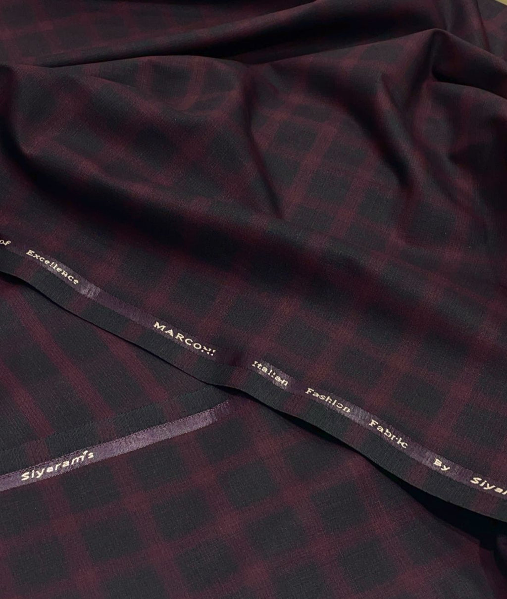 Macroni by Siyarams Premium Checks Suiting Fabrics