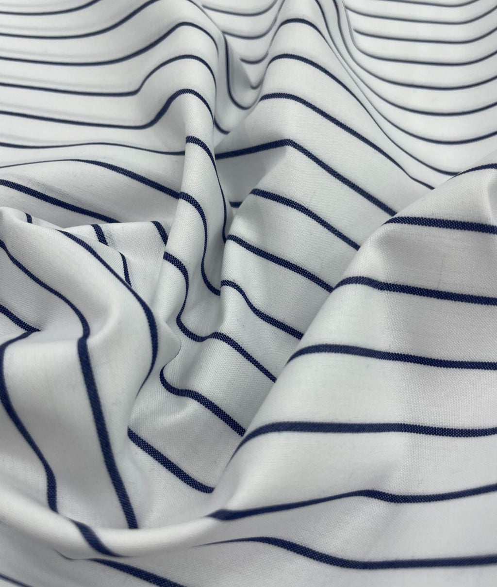 Loro Piana Stripe Old Money Premium Cotton Shirt Fabric