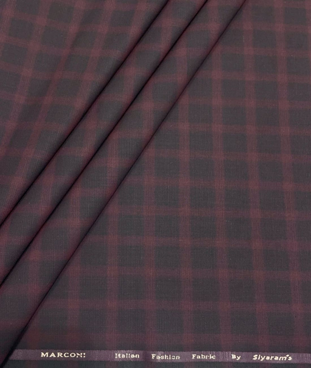 Macroni by Siyarams Premium Checks Suiting Fabrics