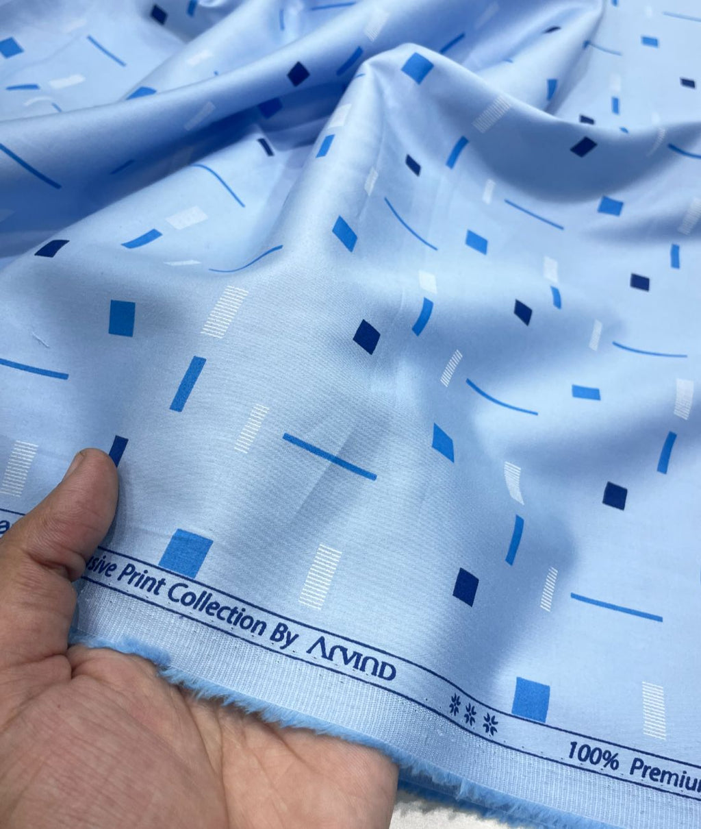 Arvind Tresca Graffiti Printed Luxury Giza Cotton Fabric for Men's Shirt