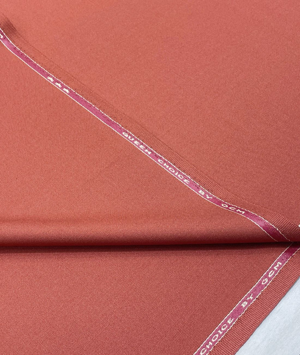 Ocm Orange Wool Blend Suiting Fabric