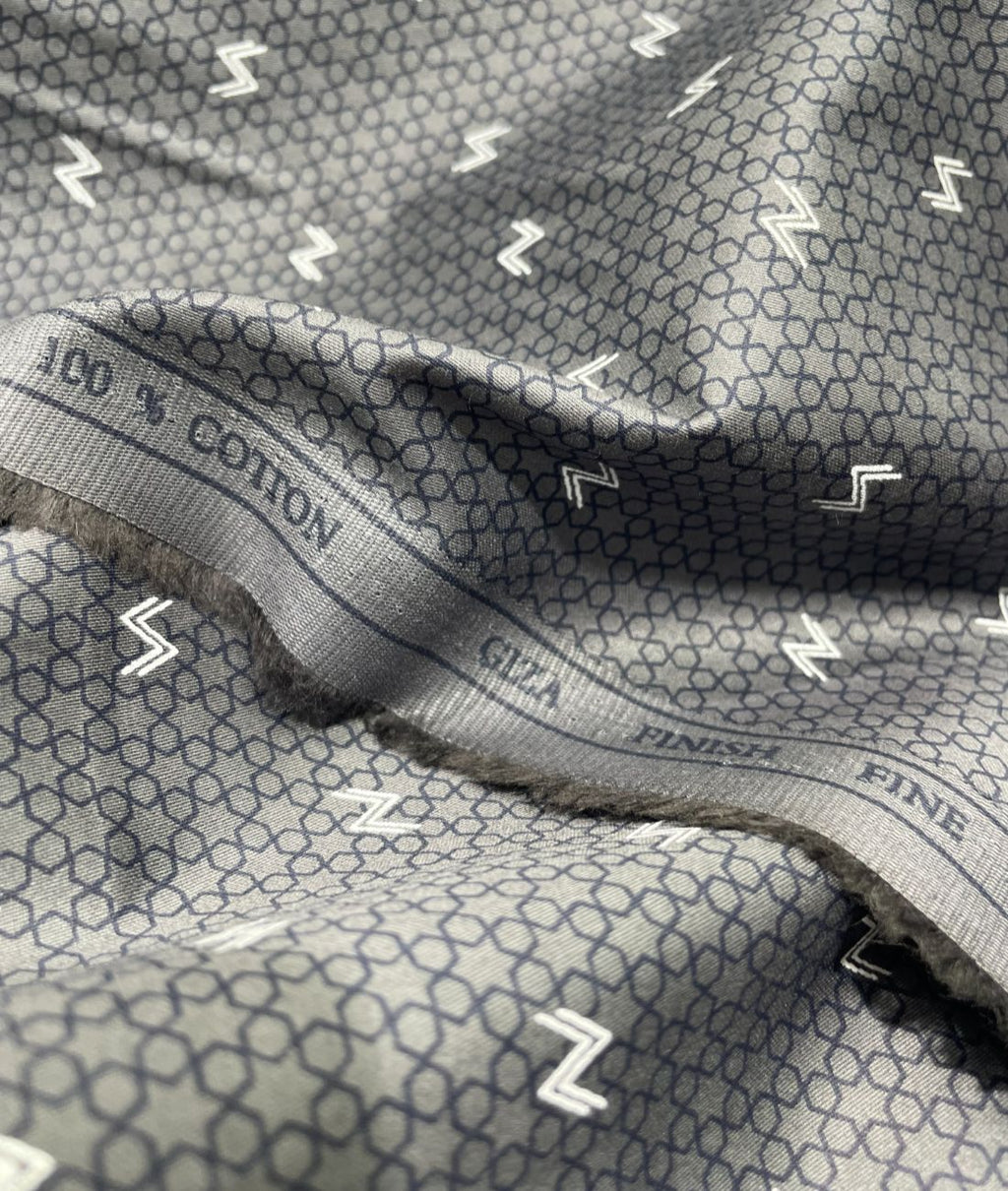 Birla Century Abstarct Printed Luxury Giza Cotton Fabric for Men's Shirt