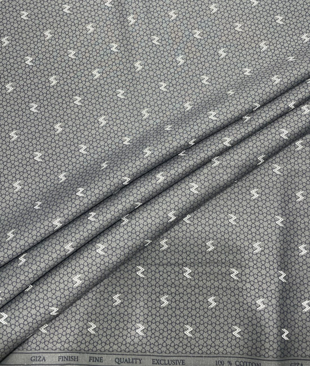 Birla Century Abstarct Printed Luxury Giza Cotton Fabric for Men's Shirt