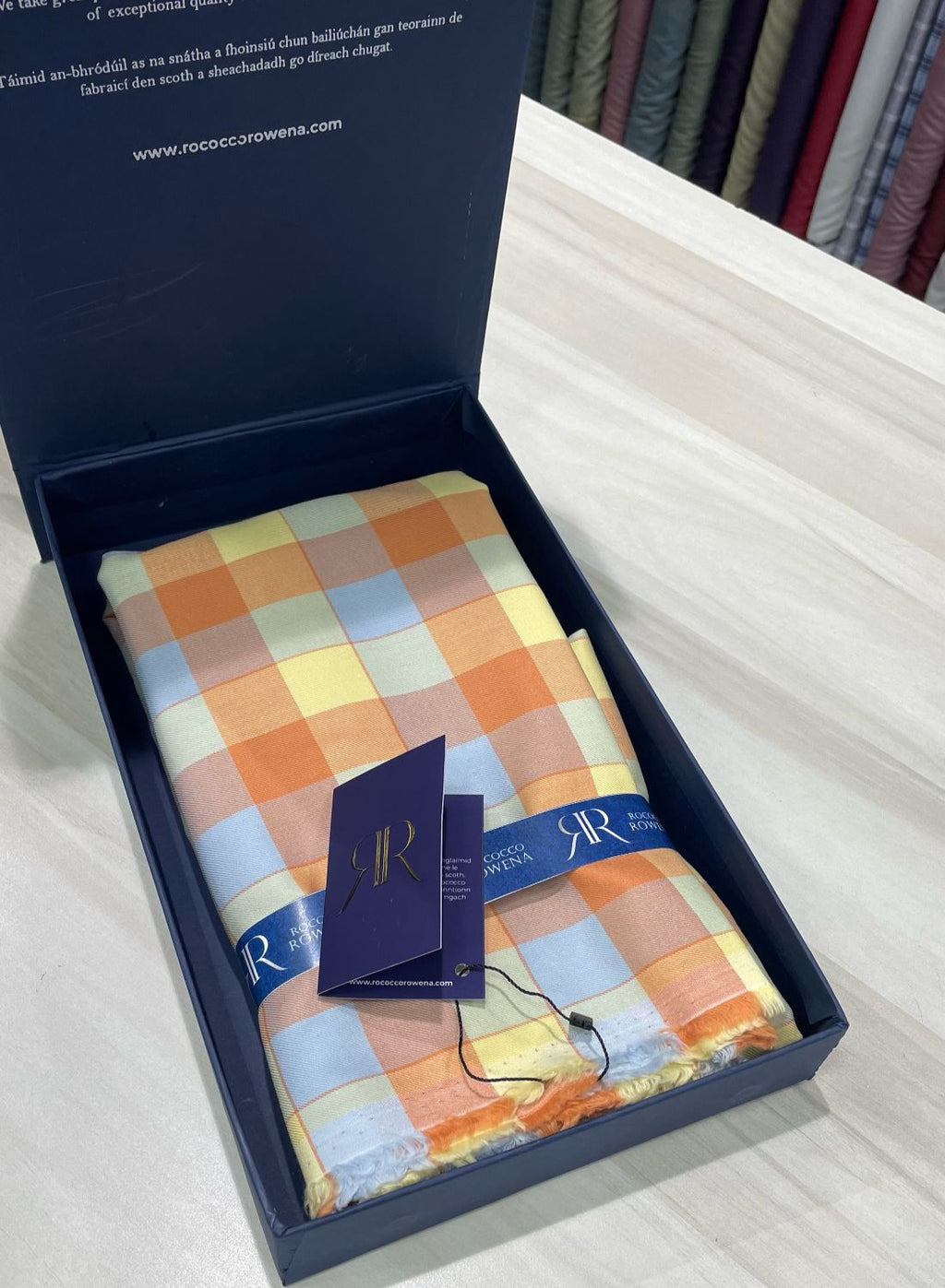 Rococco Rowena 2 PLY 200's Ultra Luxury Shirt Fabric with Box