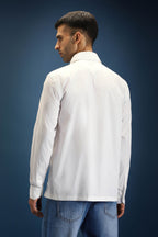 Renal Hand Embroidered Designer Shirt - White