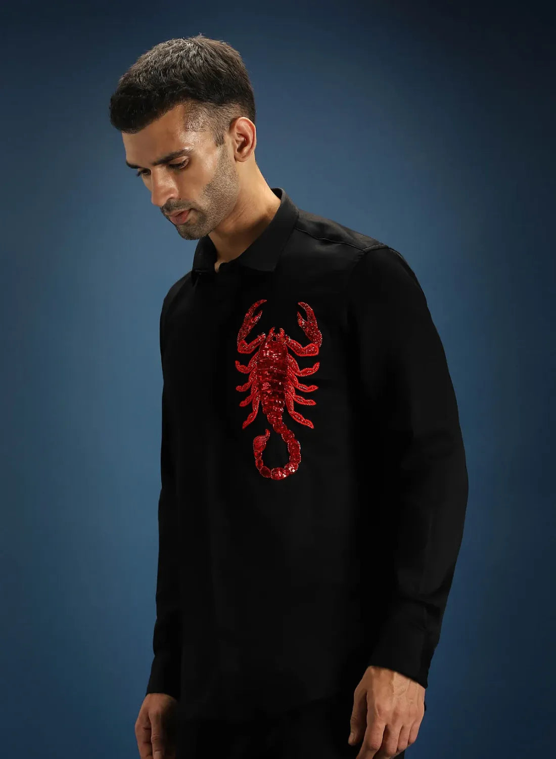 Red Scorpio Designer Club Wear Shirt