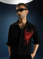 Red Scorpio Designer Club Wear Shirt