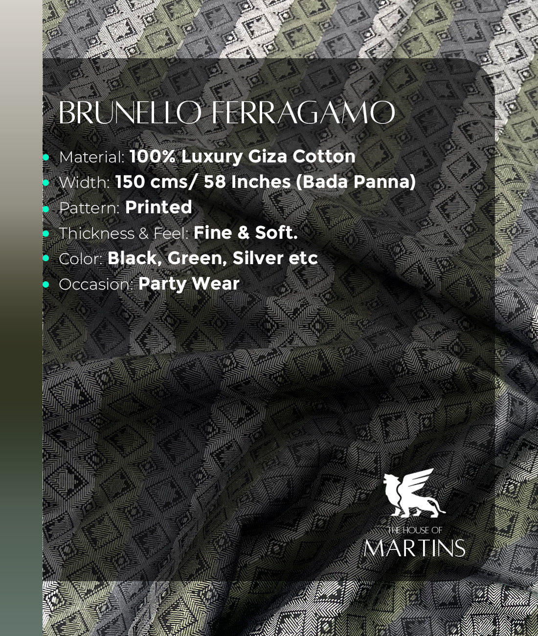 Luxury Printed Shirt Fabric for Men's Shirt