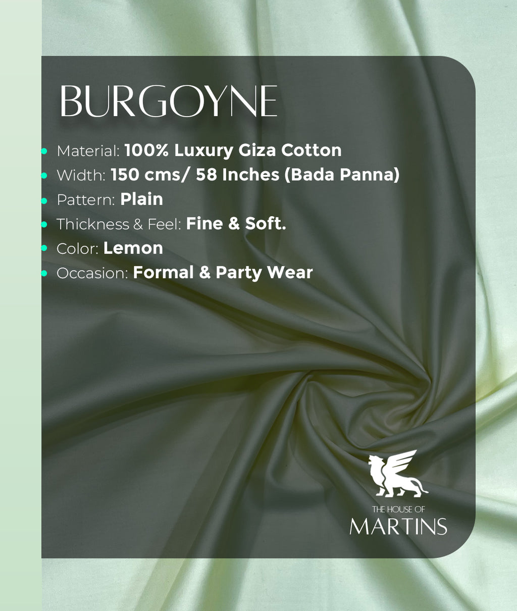 Burgoyne Luxury 2 Ply Giza Cotton Fabric for Shirt