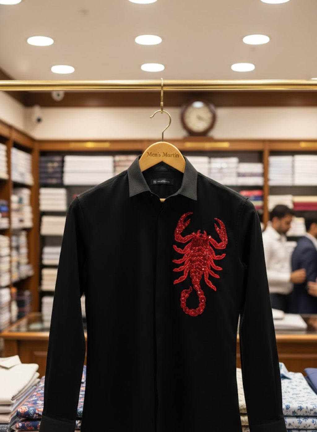 Red Scorpio Designer Club Wear Shirt