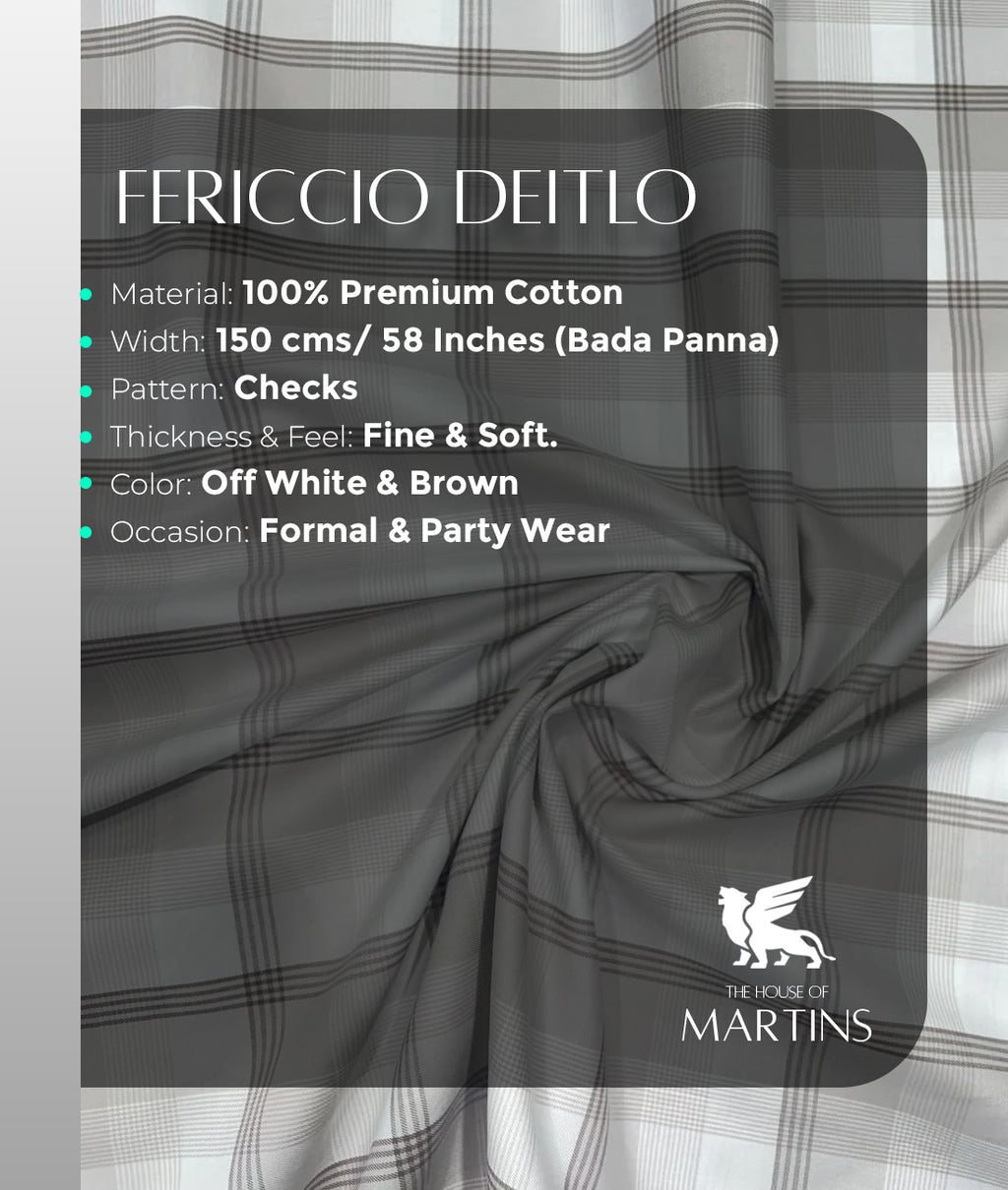 Premium Checks Luxury giza Cotton Fabric for Men's Shirt