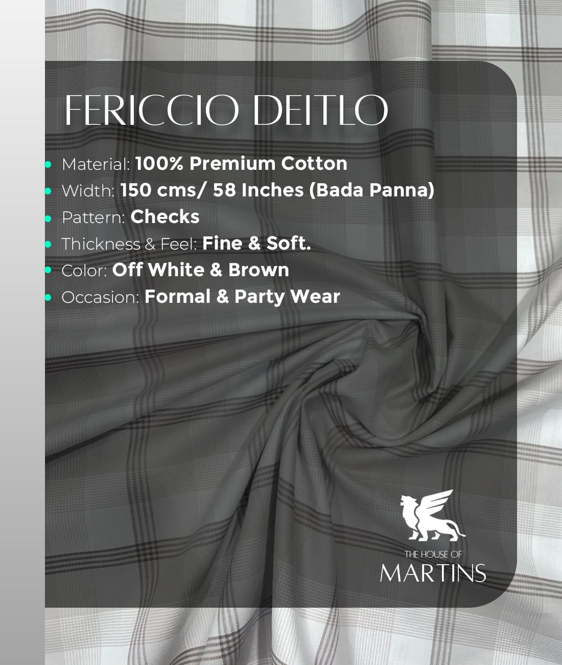 Premium Checks Luxury giza Cotton Fabric for Men's Shirt