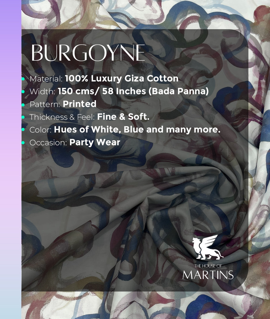 Burgoyne Exotic Printed Luxury Giza Cotton Fabric